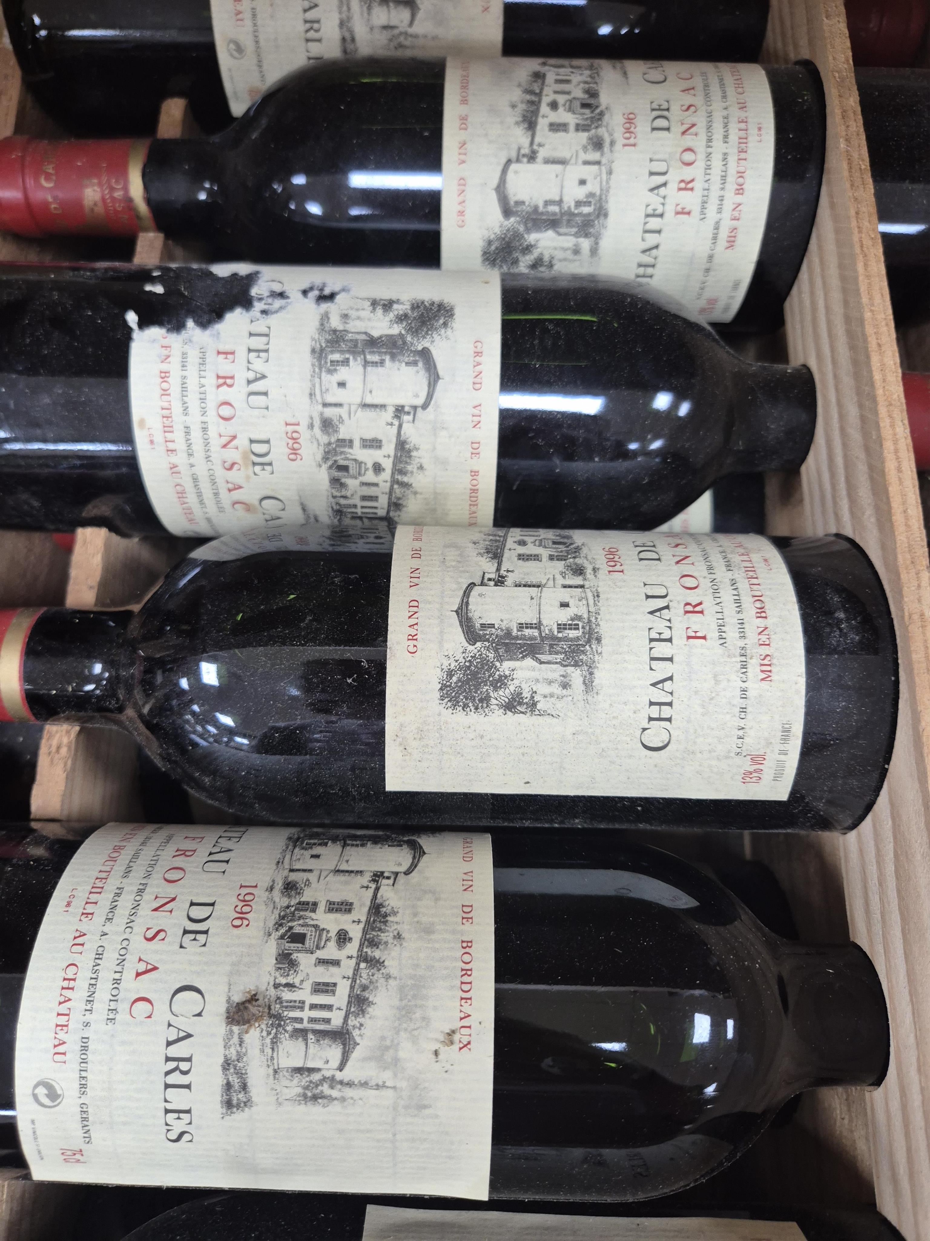 Chateau de Carles Fronsac, 1996, 12 bottles in original crate